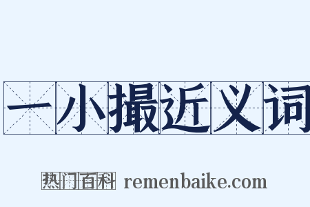 一小撮近义词是什么意思的图片